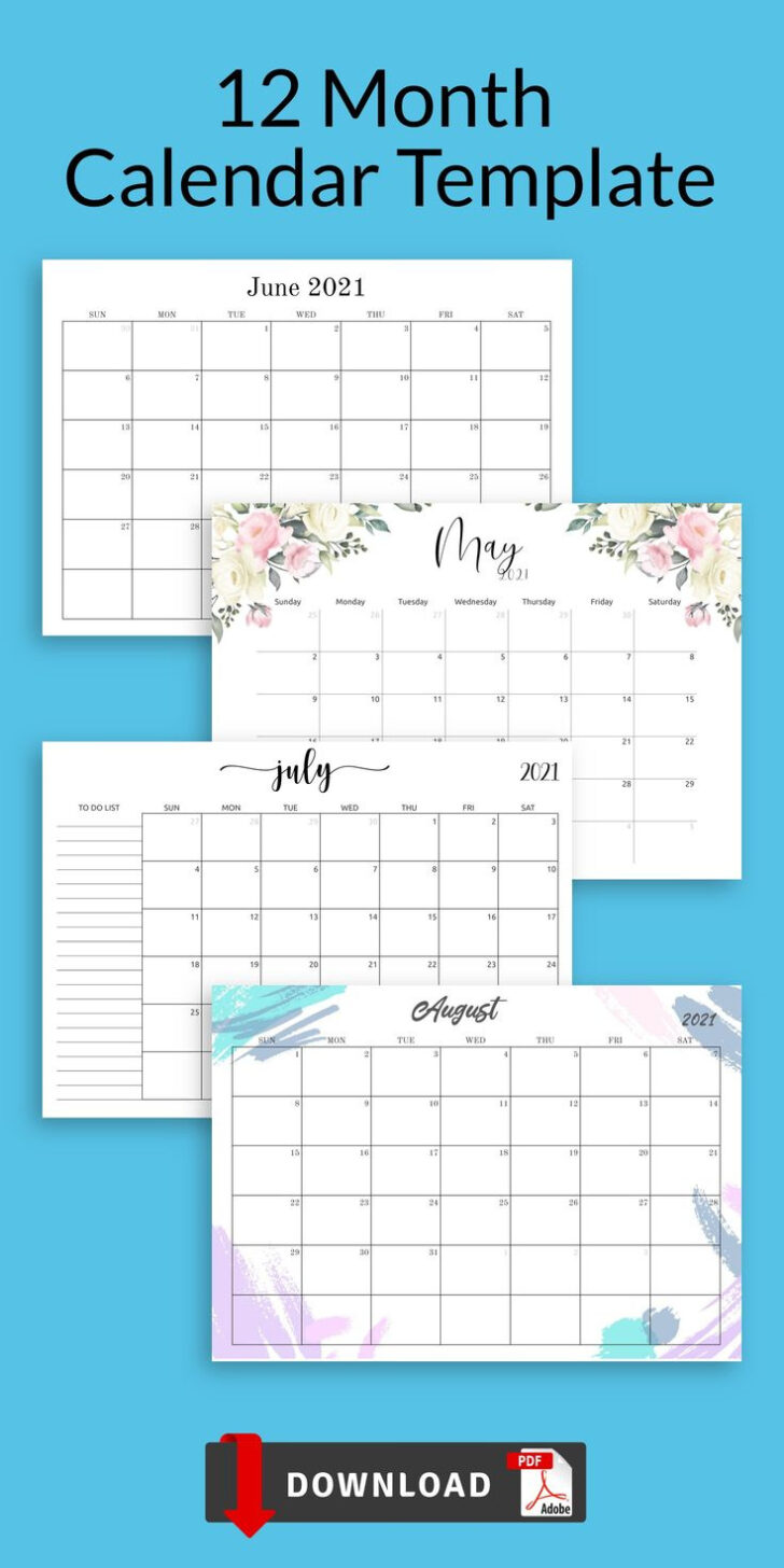 18 Month Printable Calendar