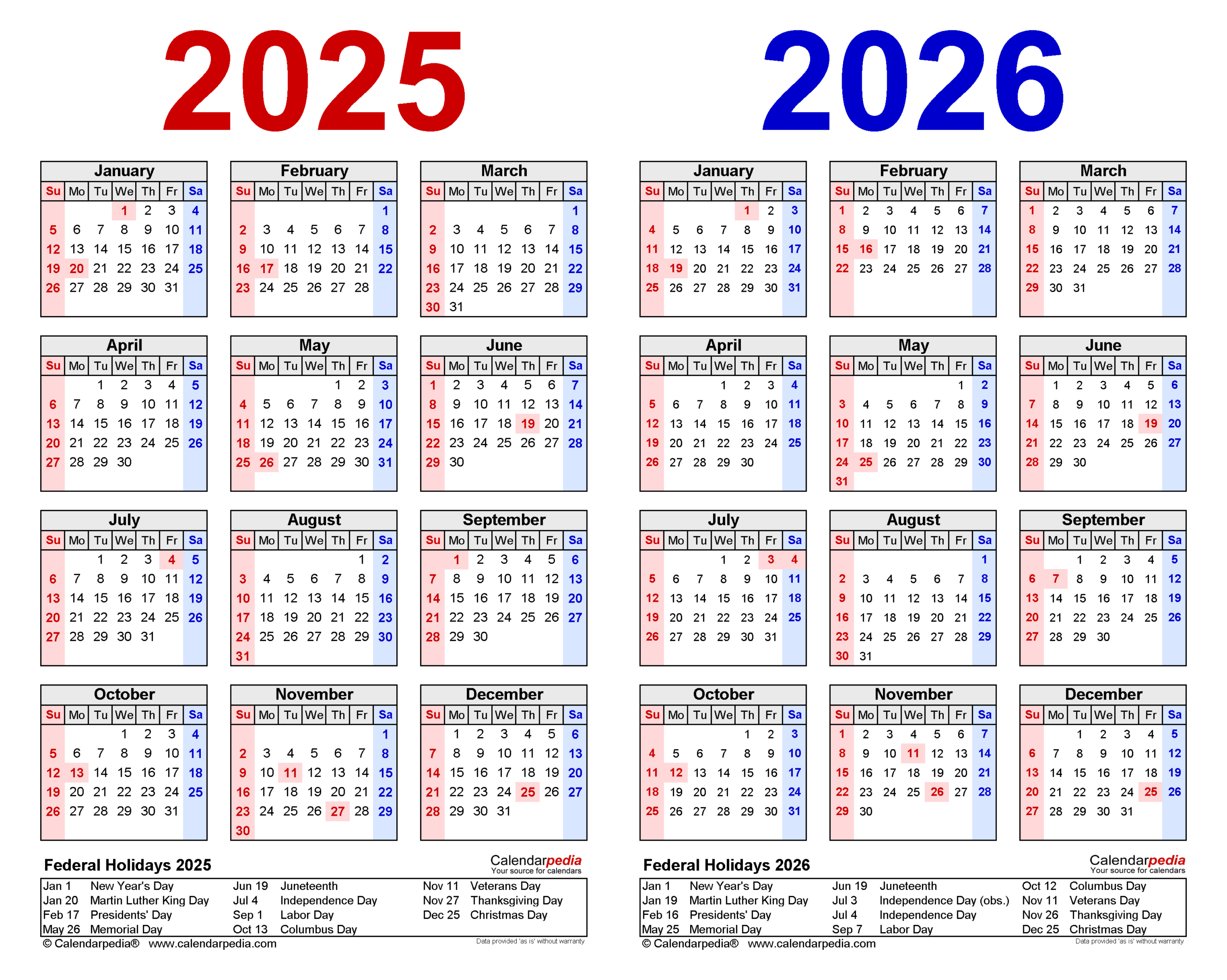 2025-2026 Two Year Calendar - Free Printable Pdf Templates for Free Printable Calendar 2025 And 2026