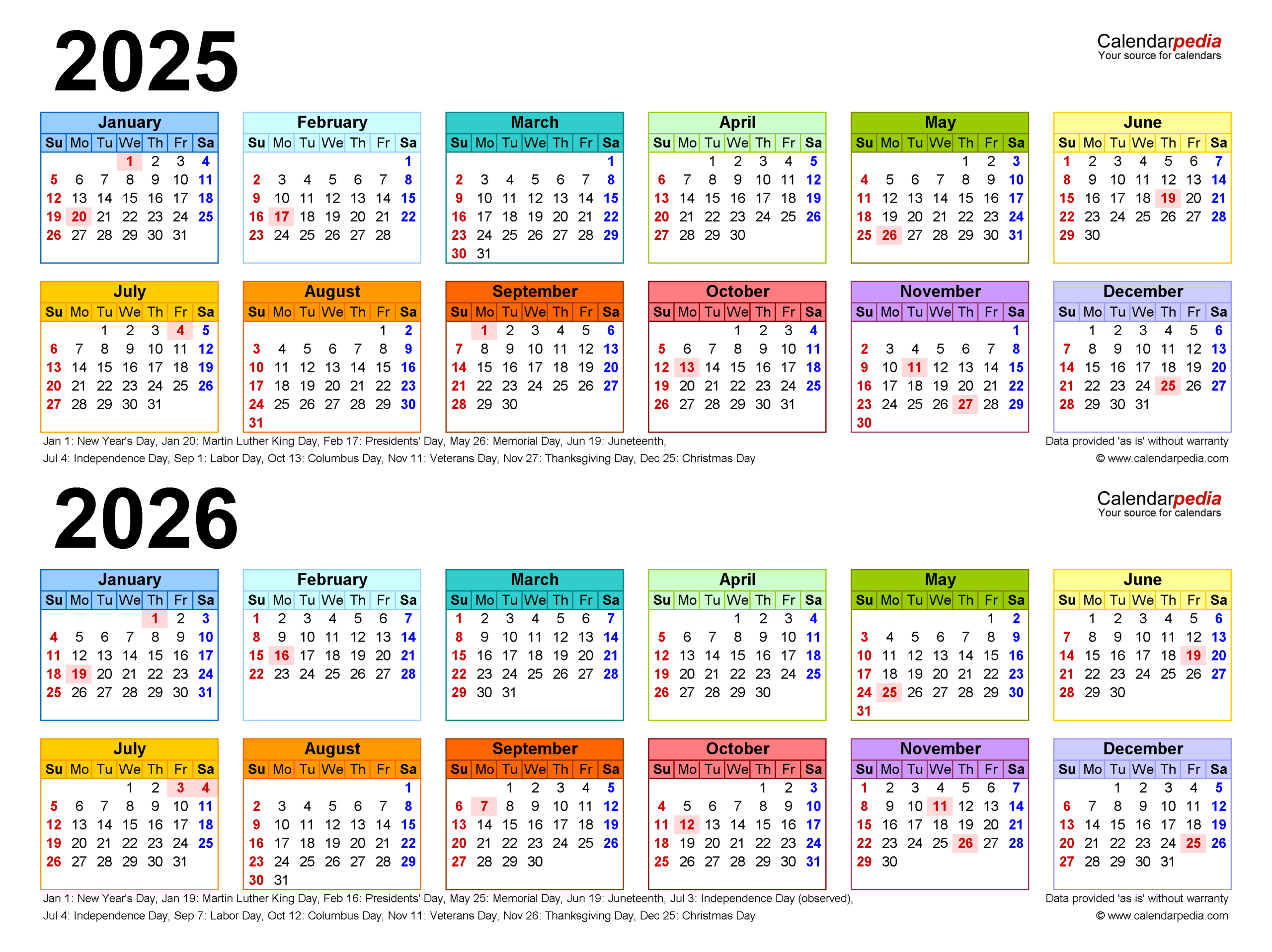 2025-2026 Two Year Calendar - Free Printable Pdf Templates inside 2025/2026 Calendar Printable