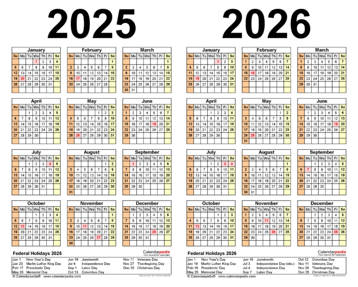 Printable Monthly Calendar 2025-2026