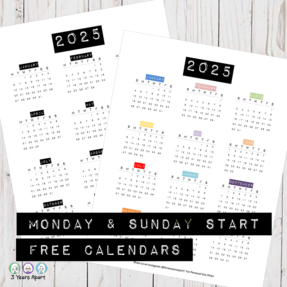 2025 Calendar Free Printable | Bullet Journal And Planner Free for Bullet Journal Monthly Calendar 2025 Printable