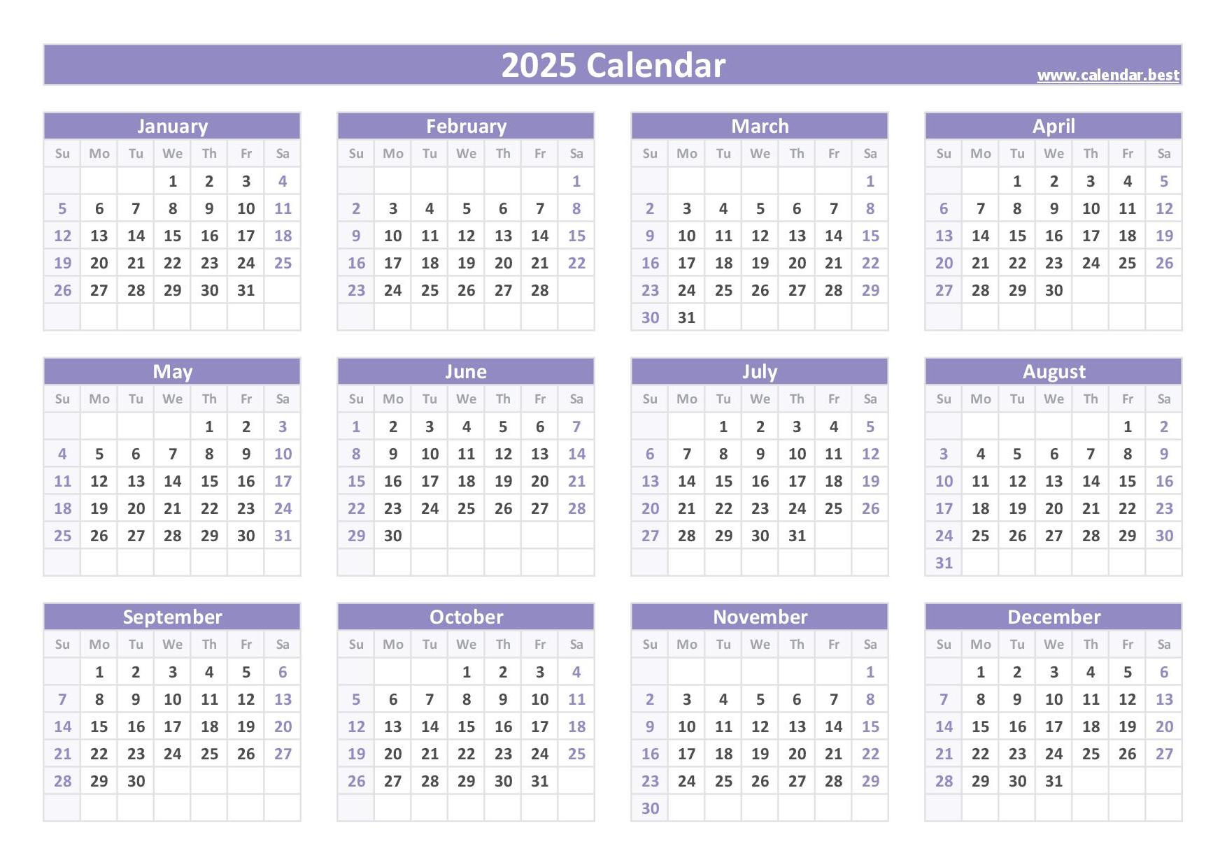 2025 Calendar With Week Numbers intended for 12 Month 2025 Calendar Printable