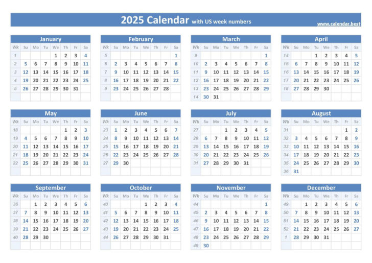 Free Printable One Week Calendar 2025