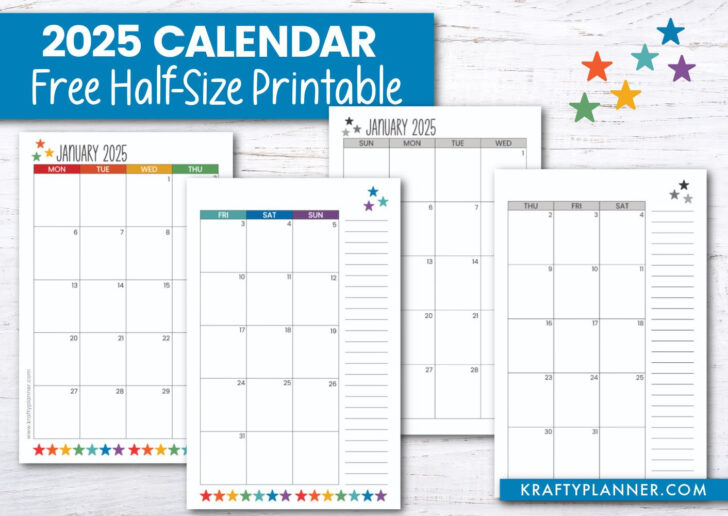 Blank Free Printable Monthly Calendar 2025