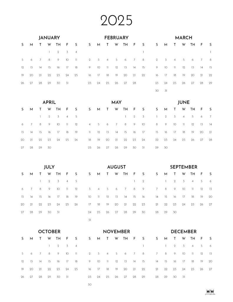 2025 Hourly/Daily Calendars - All 365 Days | Printabulls inside Daily Calendar 2025 with Time Slots Printable