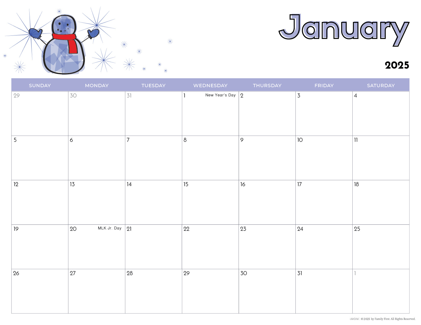 2025 Printable Calendars For Kids - Imom for Calendar 2025 For Kindergarten Printable