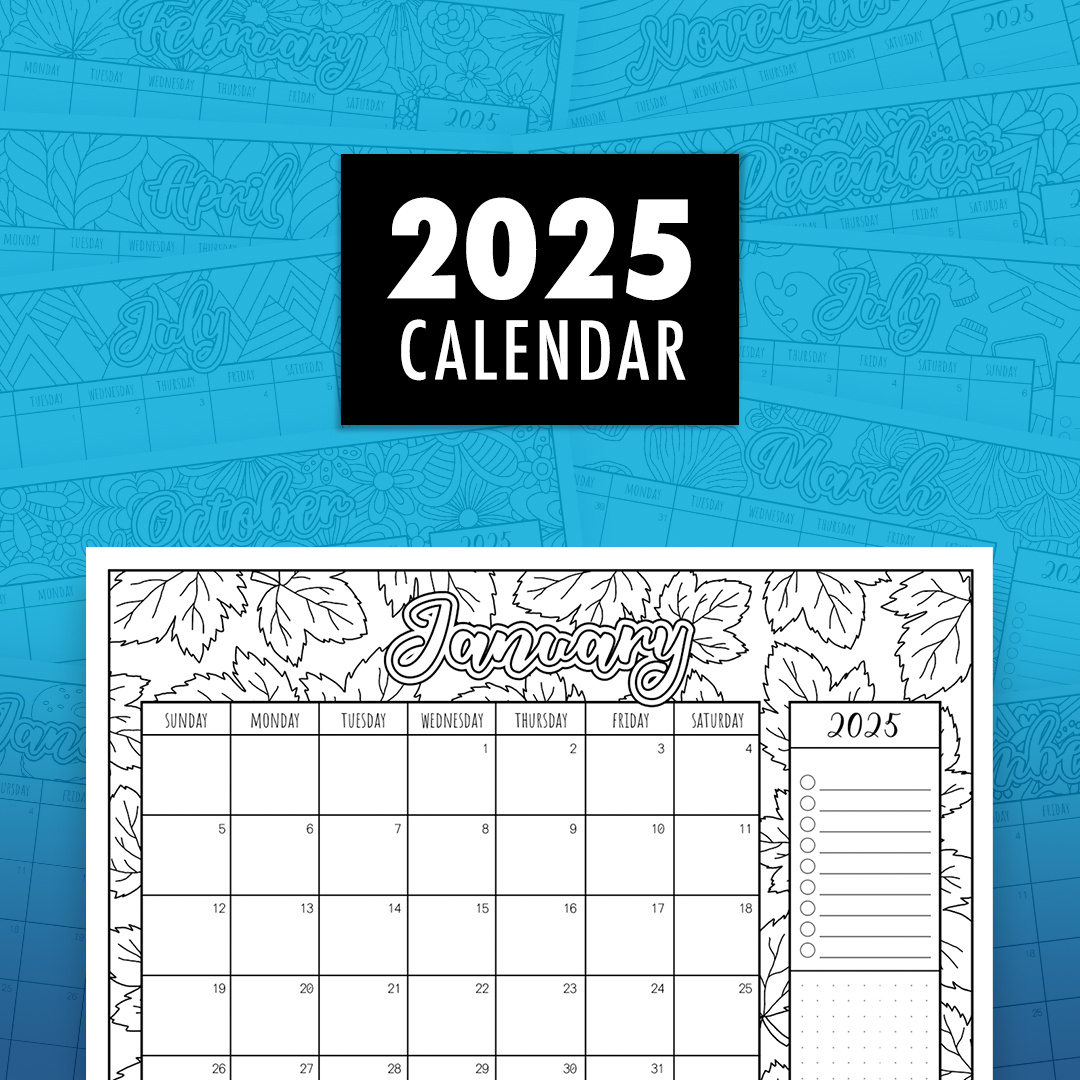 2025 Printable Colouring Calendar – Creative &amp;amp; Organised Fun regarding Free Printable Advent Calendar 2025 To Color