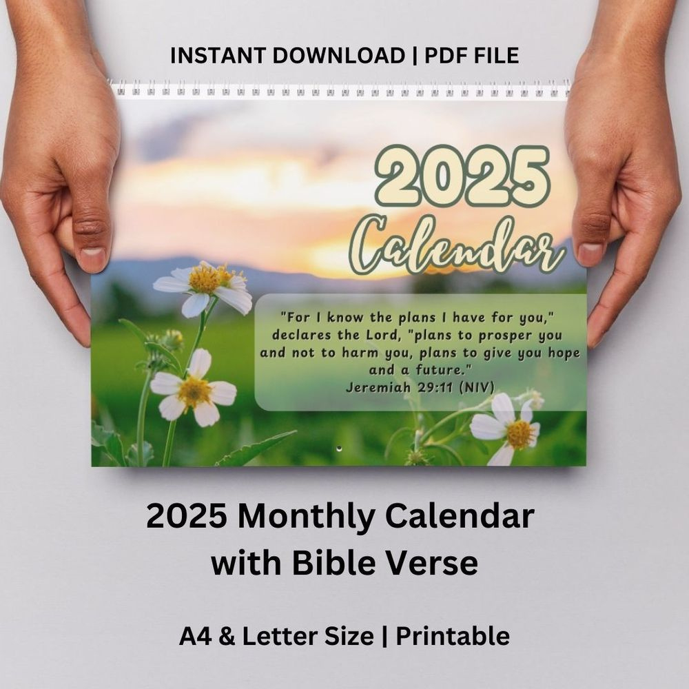 2025 Printable Monthly Calendar With Bible Verse intended for Bible Verse Calendar 2025 Printable