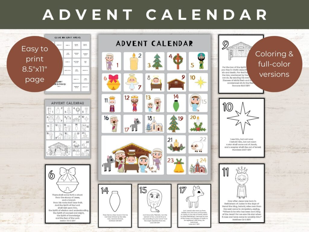 25 Advent Calendar Bible Verses With Advent Cards | Healing Home with Printable Religious Advent Calendar 2025