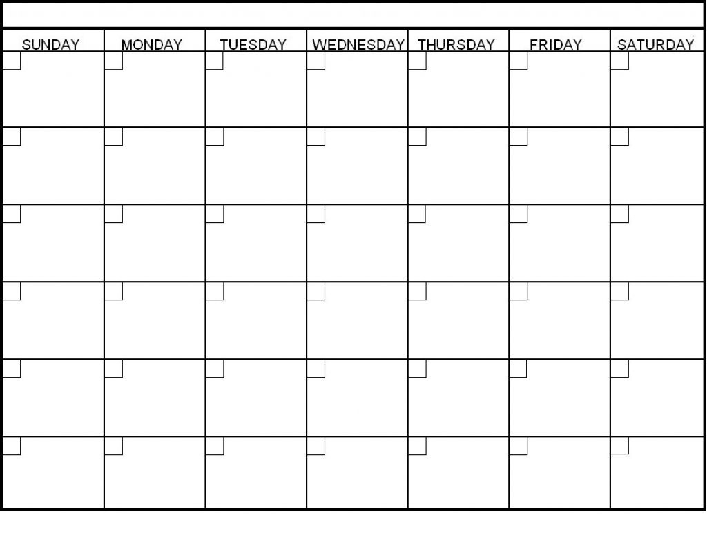 6 Week Printable Calendar regarding 6 Week Printable Calendar