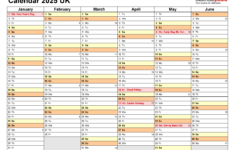 Calendar 2025 (Uk) – Free Printable Pdf Templates for 2025 Calendar Uk Printable