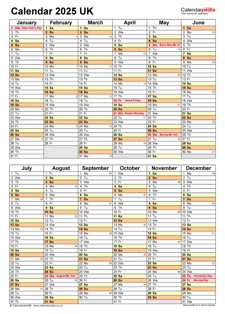 6 Month Printable Calendar 2025