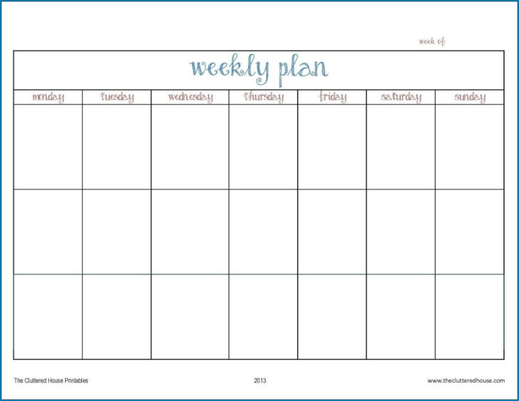 5 Week Calendar Printable