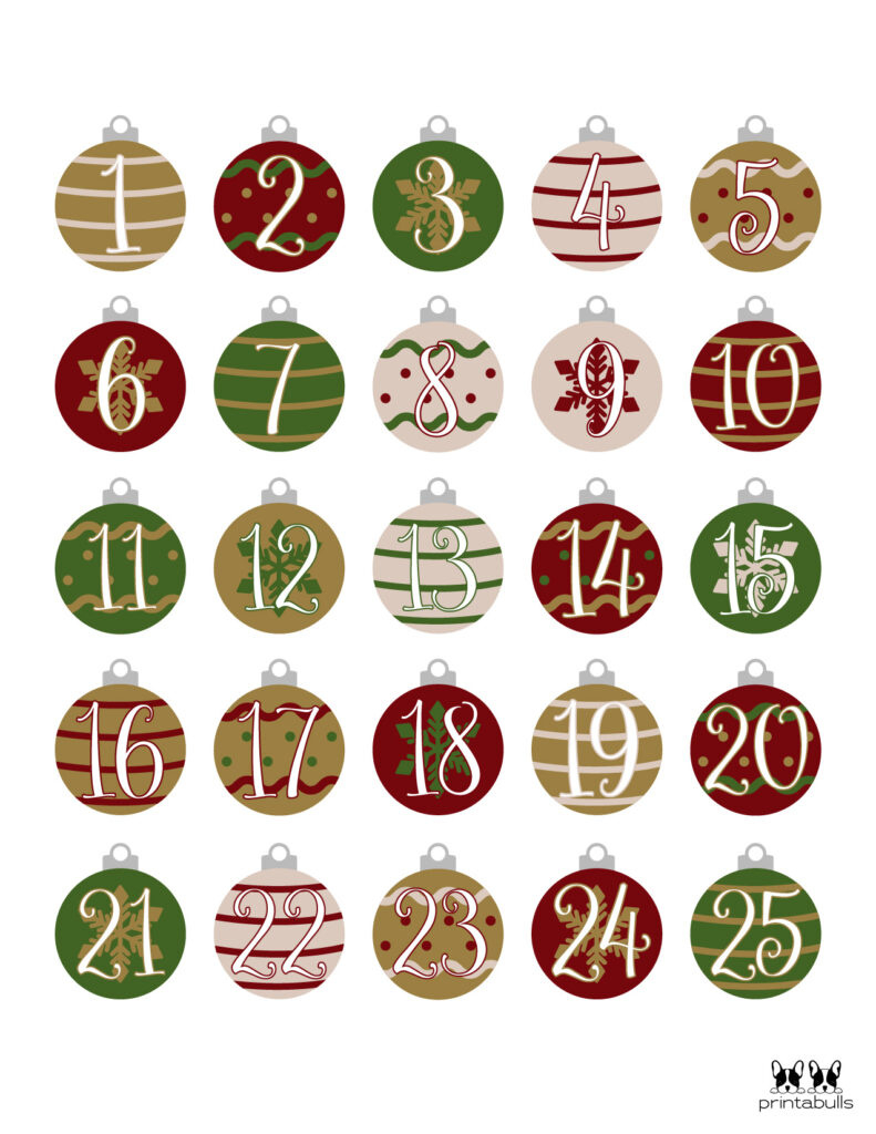 Christmas Numbers | Printabulls in Free Printable Printable Advent Calendar 2025 Numbers