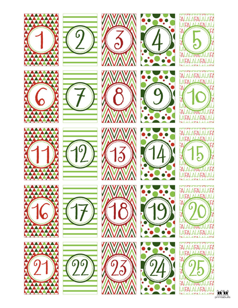 Christmas Numbers | Printabulls inside Free Printable Printable Advent Calendar 2025 Numbers