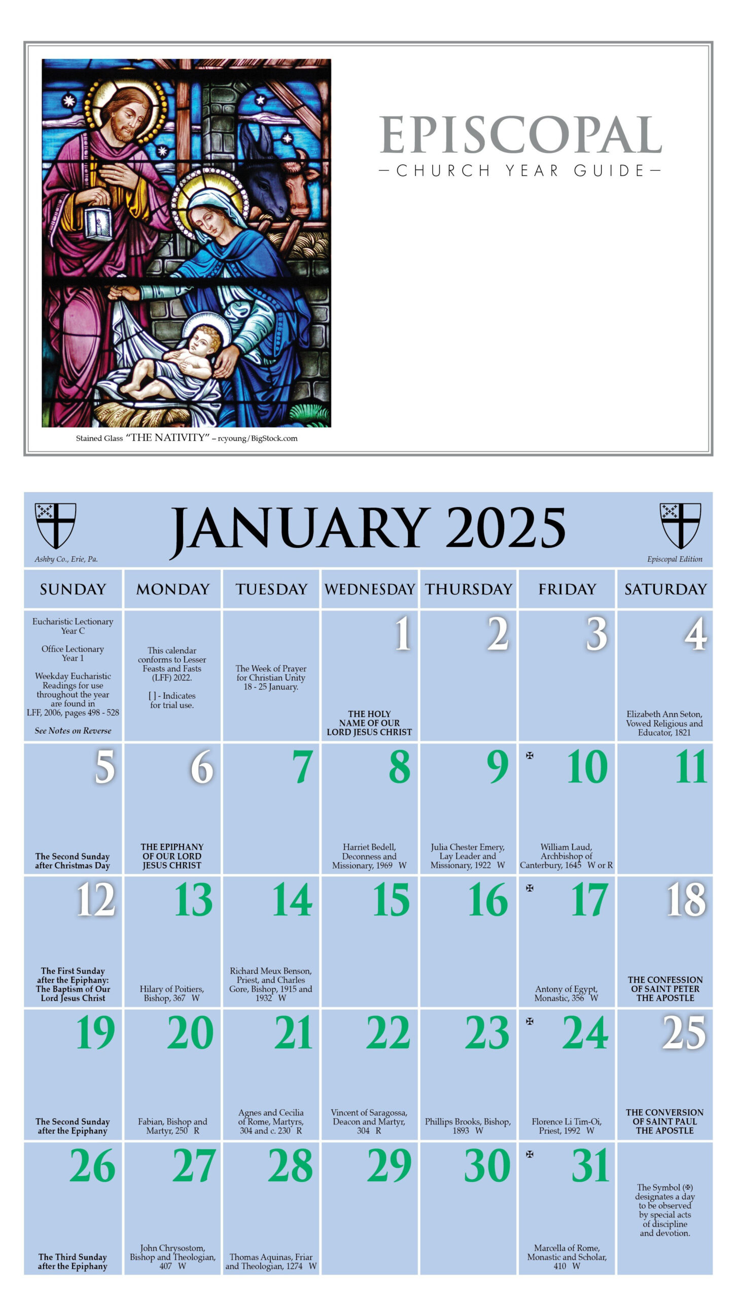 Churchpublishing: 2025 Episcopal Church Year Guide Kalendar in Liturgical Year Calendar 2025 Printable