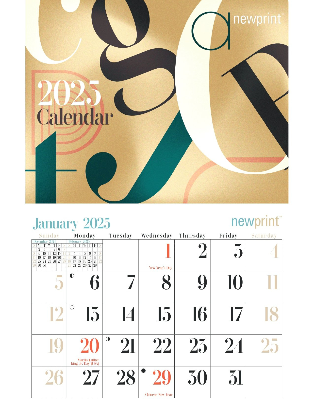 Download 2025 Free Wall Calendar Template | Typography Inspired pertaining to Wall Calendar 2025 Printable