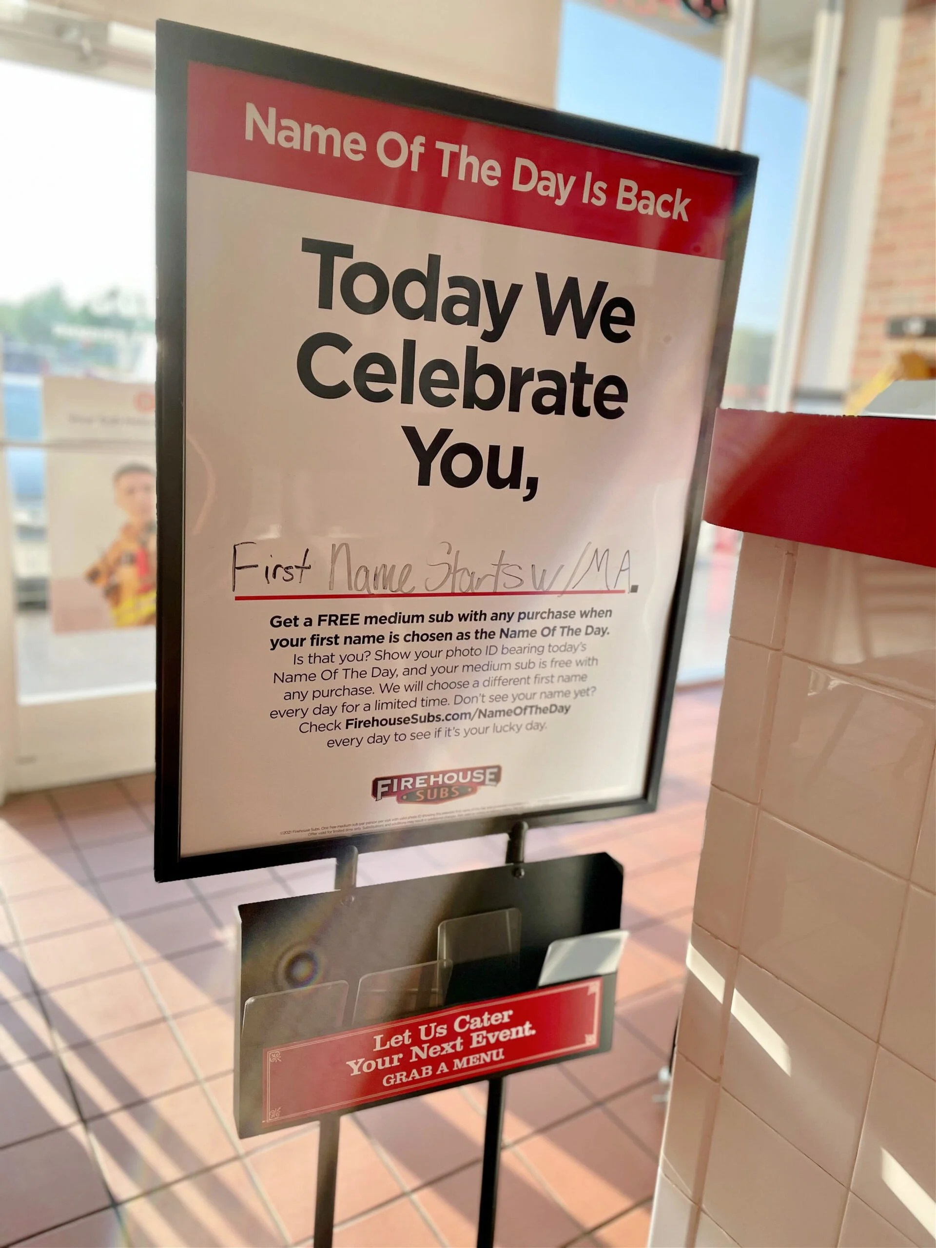 Firehouse Subs | &amp;quot;Name Of The Day&amp;quot; Offer For 11/25 (Bogo Subs If with regard to Printable Firehouse Name of the Day Calendar 2025