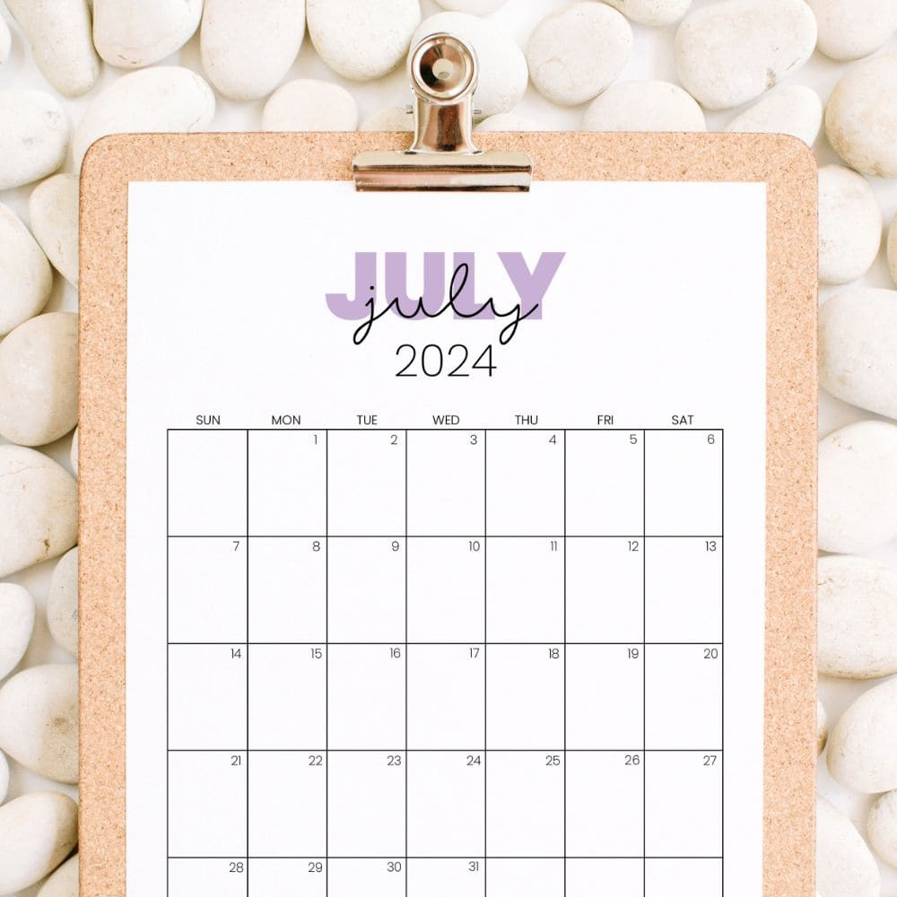 Free 2024 Monthly Calendar Printable Templates - The Incremental Mama for 5 X 7 Printable Monthly Calendar