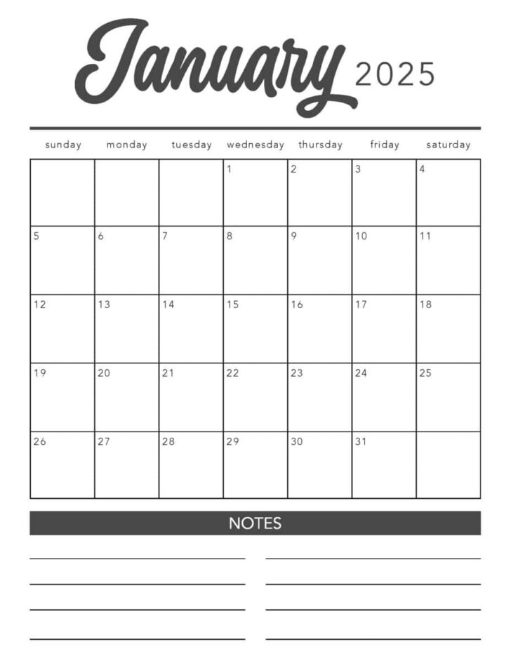 Blank Google Calendar 2025 Printable