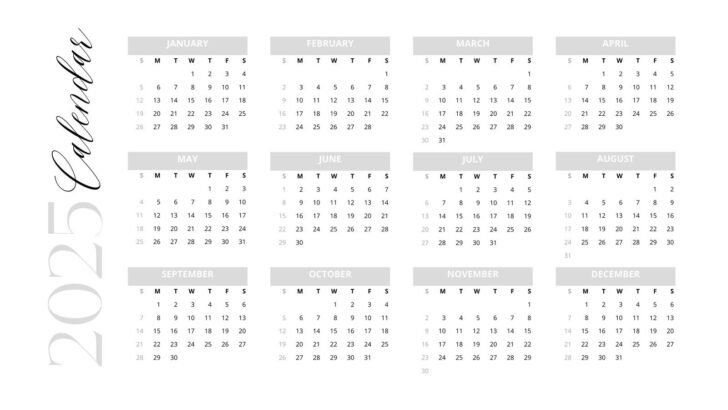 Printable Daily Calendar 2025 Template