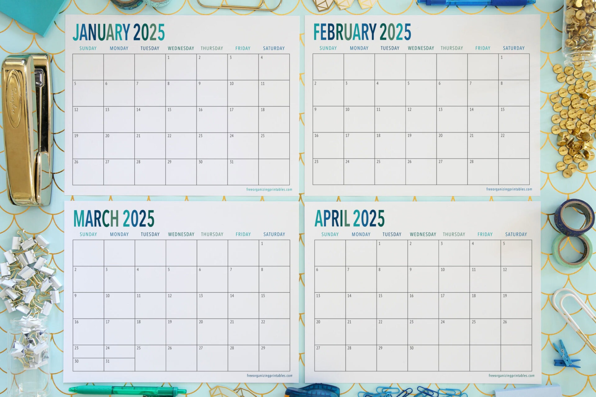 Free Printable Calendar 2025 | Free Organizing Printables pertaining to Printable Perpetual Calendar 2025 Free