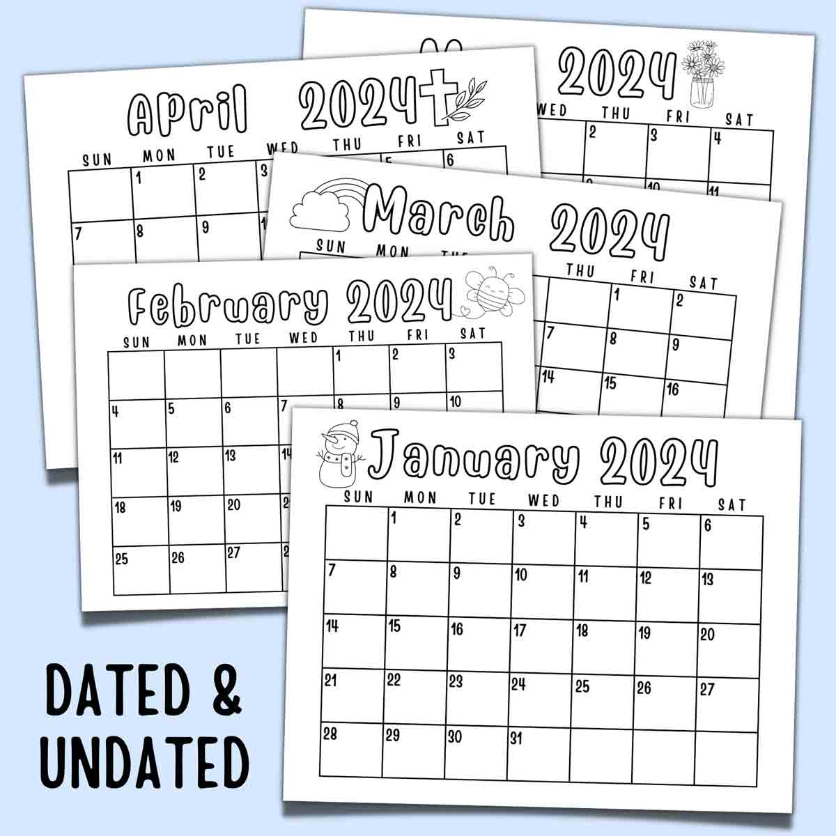 Free Printable Calendar For Kids - Dated And Undated (2024-2025 in Calendar 2025 For Kindergarten Printable