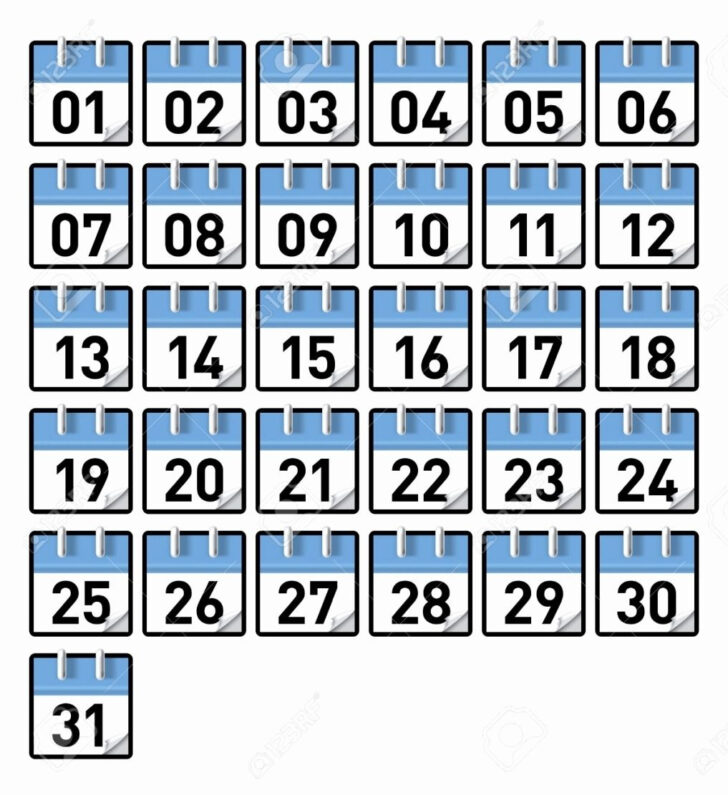 Free Printable Calendar 2025 Numbers 1-31