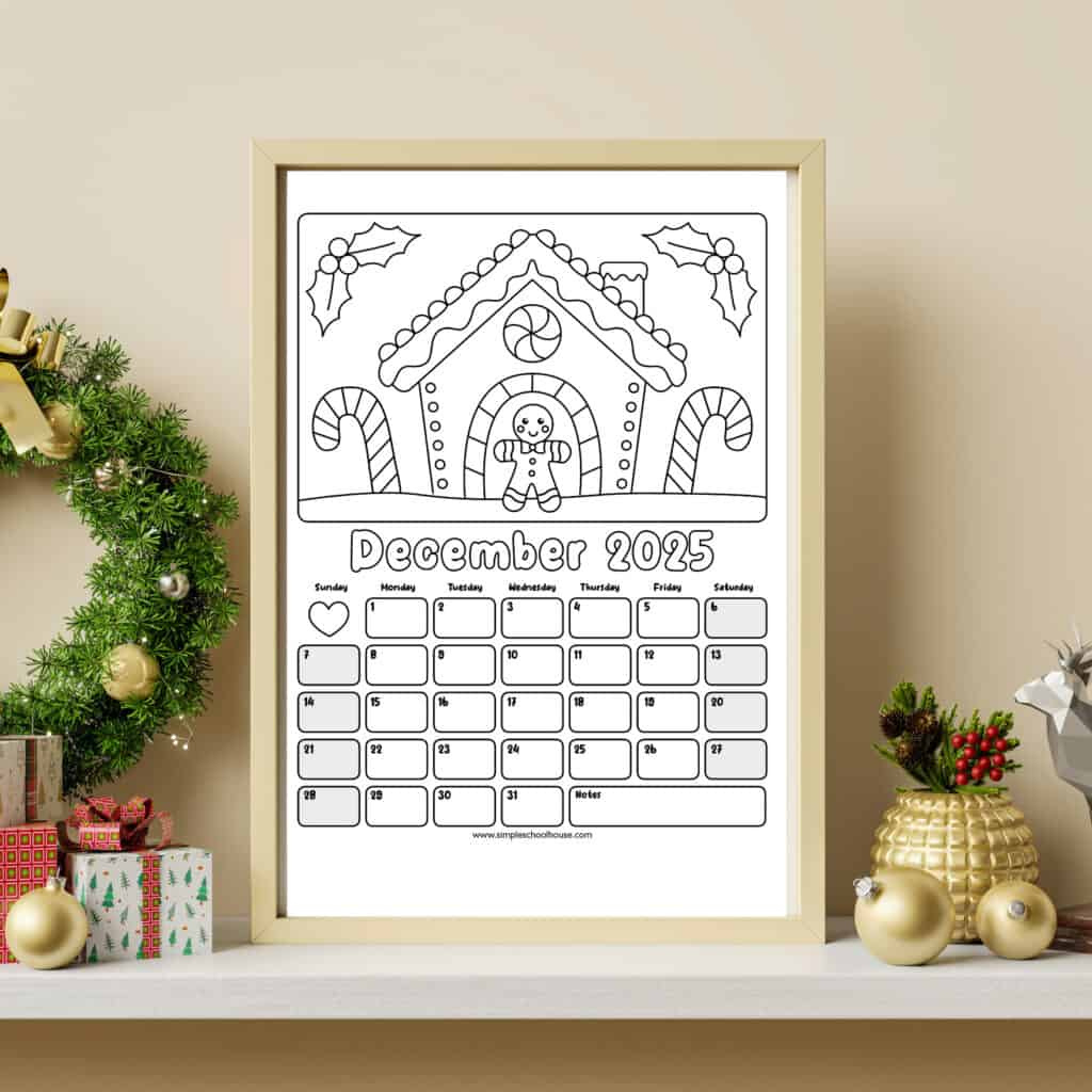 Free Printable Coloring Calendar For Kids In 2025 • Mindfulmazing intended for Free Printable Advent Calendar 2025 to Color