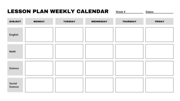 3 Week Calendar Printable