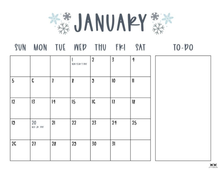 Free Printable 2025 Calendar with Holidays