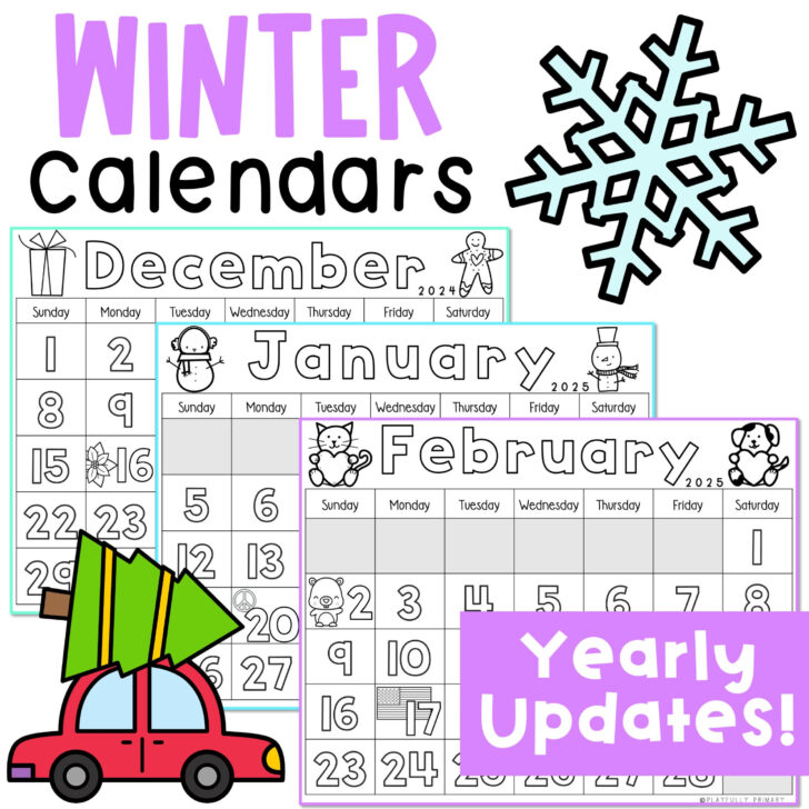 Calendar 2025 For Kindergarten Printable