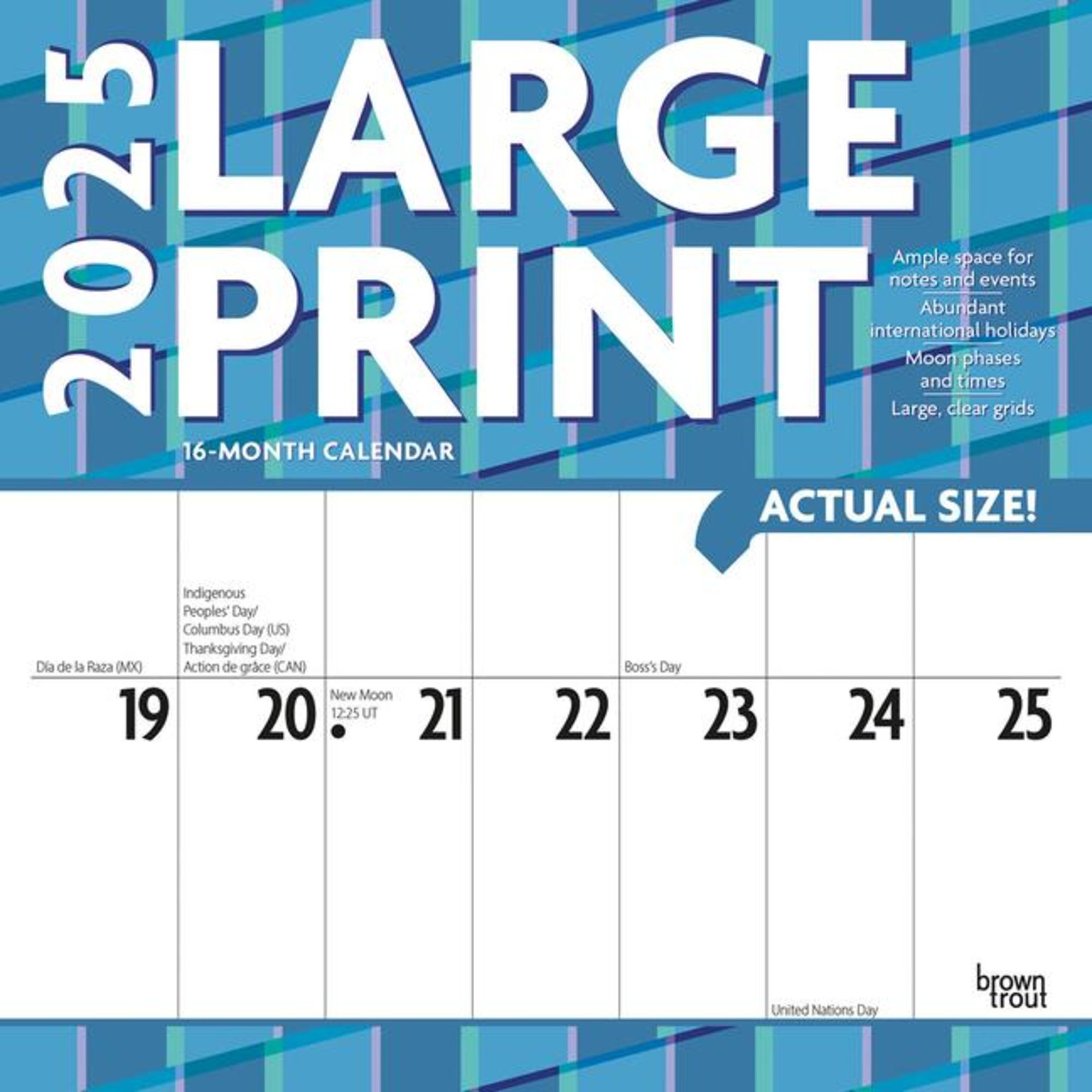 Large Print 2025 12 X 24 Inch Monthly Square Wall Calendar Matte with regard to Large Printable Calendar 2025