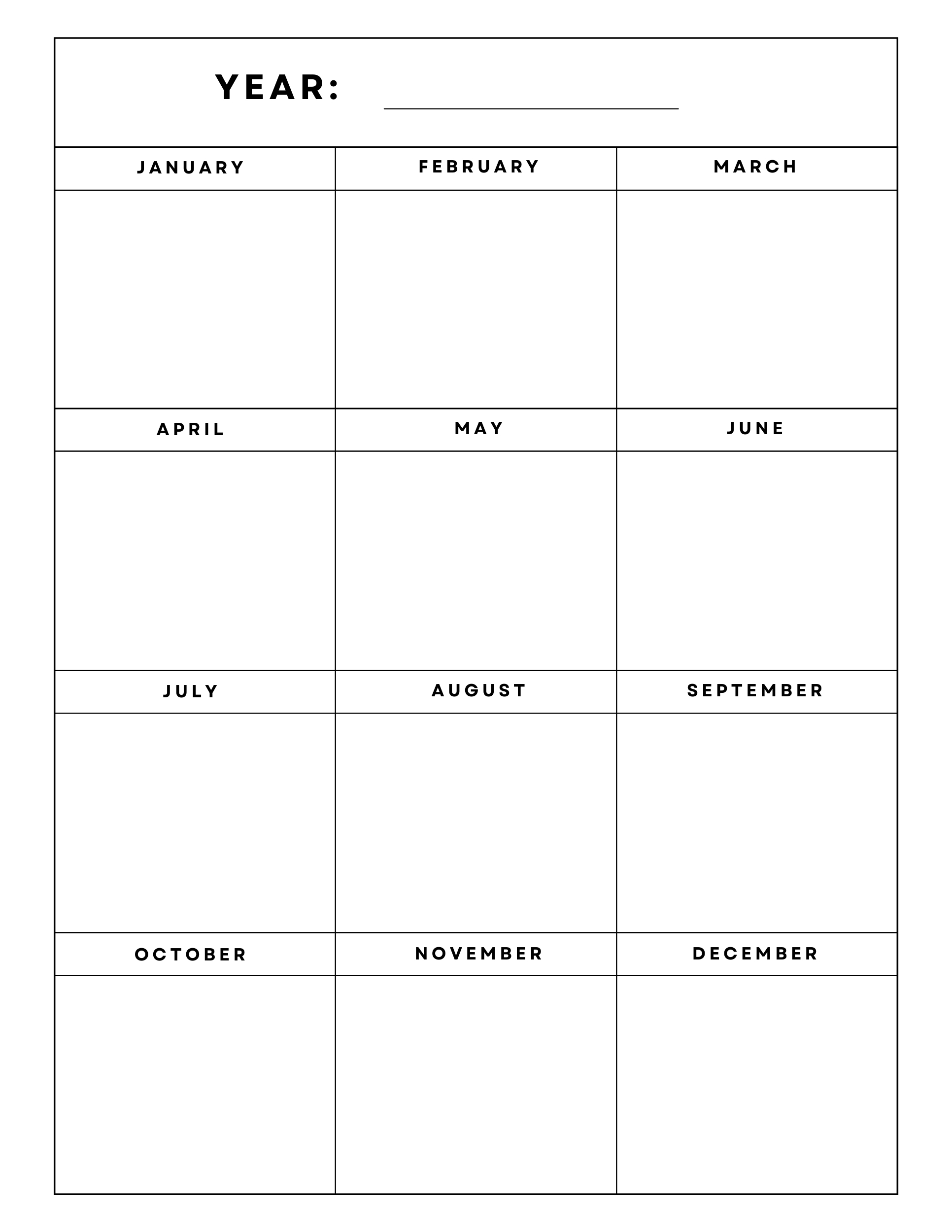 Make The Best Of The Year With A Blank Calendar – My Calendar Land inside 5 Month Calendar Printable