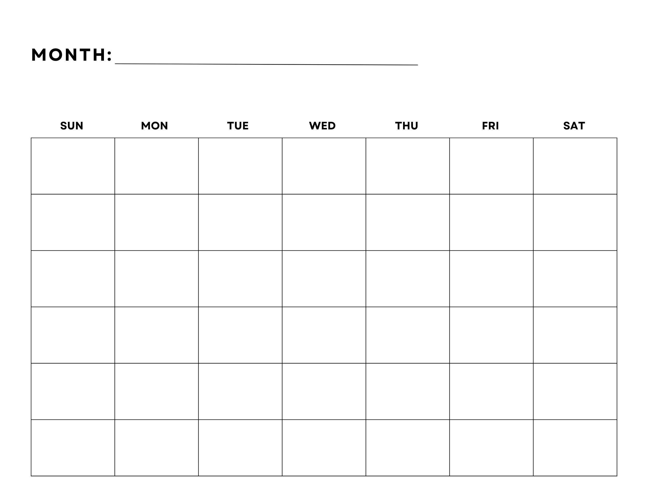 Make The Best Of The Year With A Blank Calendar – My Calendar Land inside 6 Week Printable Calendar