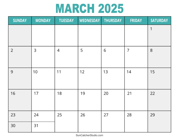 Printable Calendar Monthly 2025