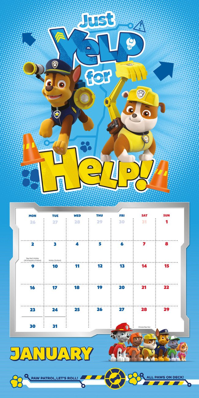 Paw Patrol - Wall Calendars 2024 | Buy At Europosters regarding Paw Patrol Calendar 2025 Printable