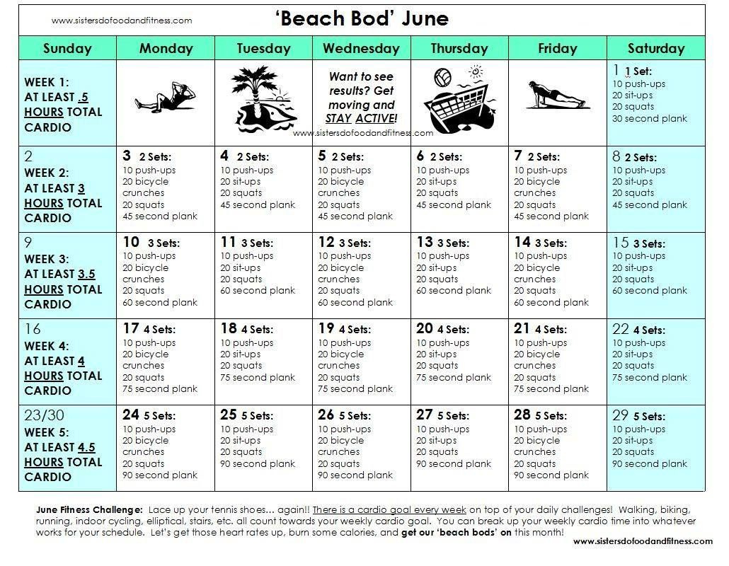 Pin Page throughout 30 Day Workout Calendar Printable