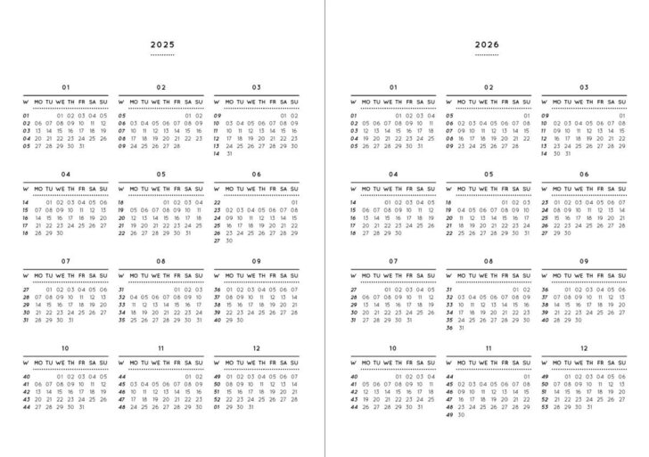 Printable Pocket Calendar 2025