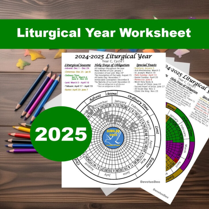 Liturgical Year Calendar 2025 Printable