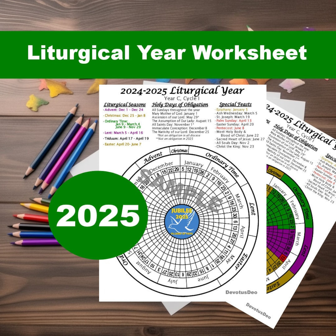 Printable 2025 Liturgical Calendar, Downloadable Catholic intended for Liturgical Year Calendar 2025 Printable