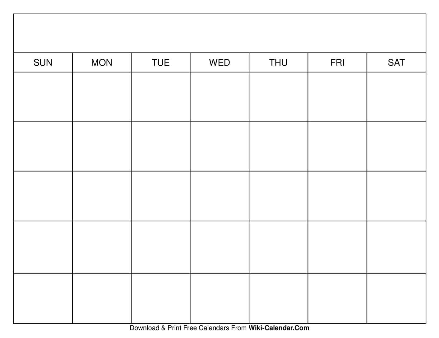 Printable Blank Calendar Templates - Wiki Calendar pertaining to 31 Day Calendar Printable