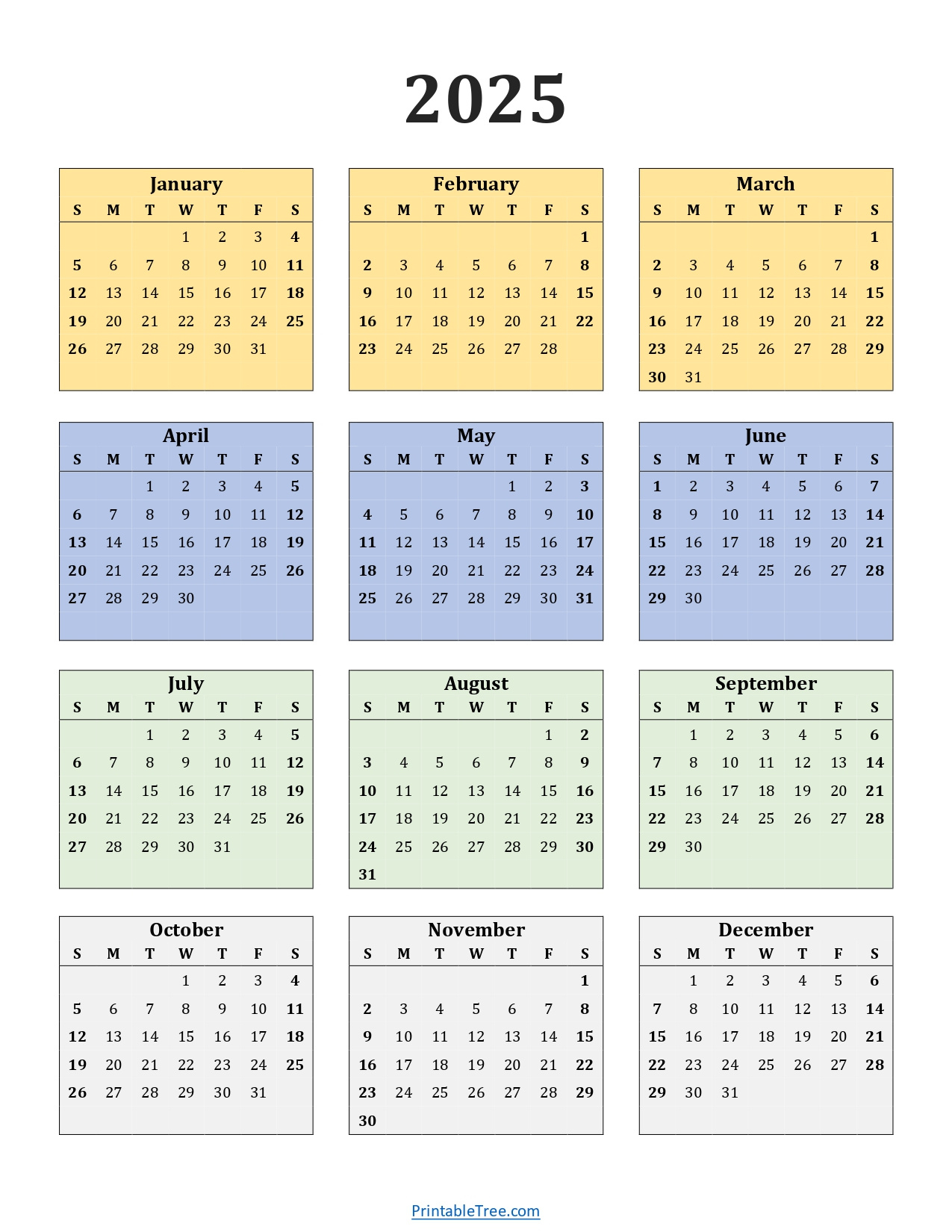 Printable Calendar 2025 One Page With Holidays (Single Page) 2025 pertaining to 2025 One Page Calendar Free Printable