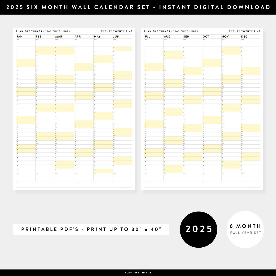 Sechs Monate Kalender Set Zum Ausdrucken 2025 Halbjahresplaner with regard to Six Month Printable Calendar 2025