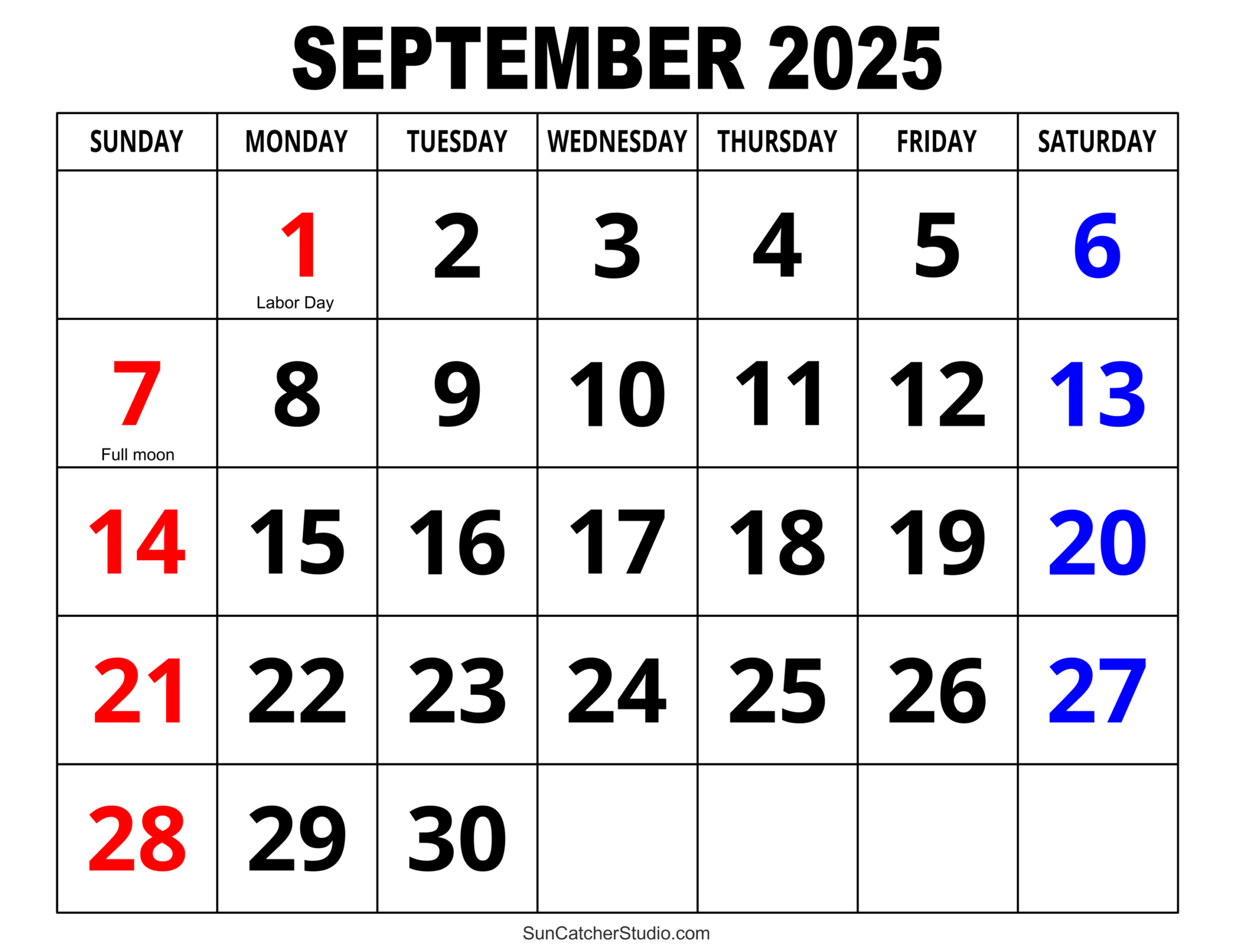 September 2025 Calendar (Free Printable) – Diy Projects, Patterns pertaining to Printable Sept Calendar 2025