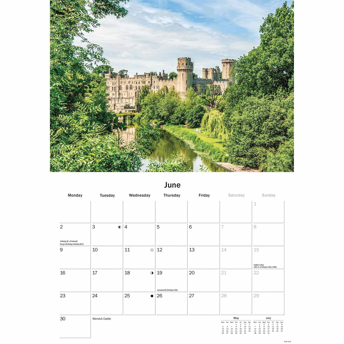 Shakespeare Country, Stratford-Upon-Avon A5 Calendar 2025 for Avon Campaign Calendar 2025 Printable