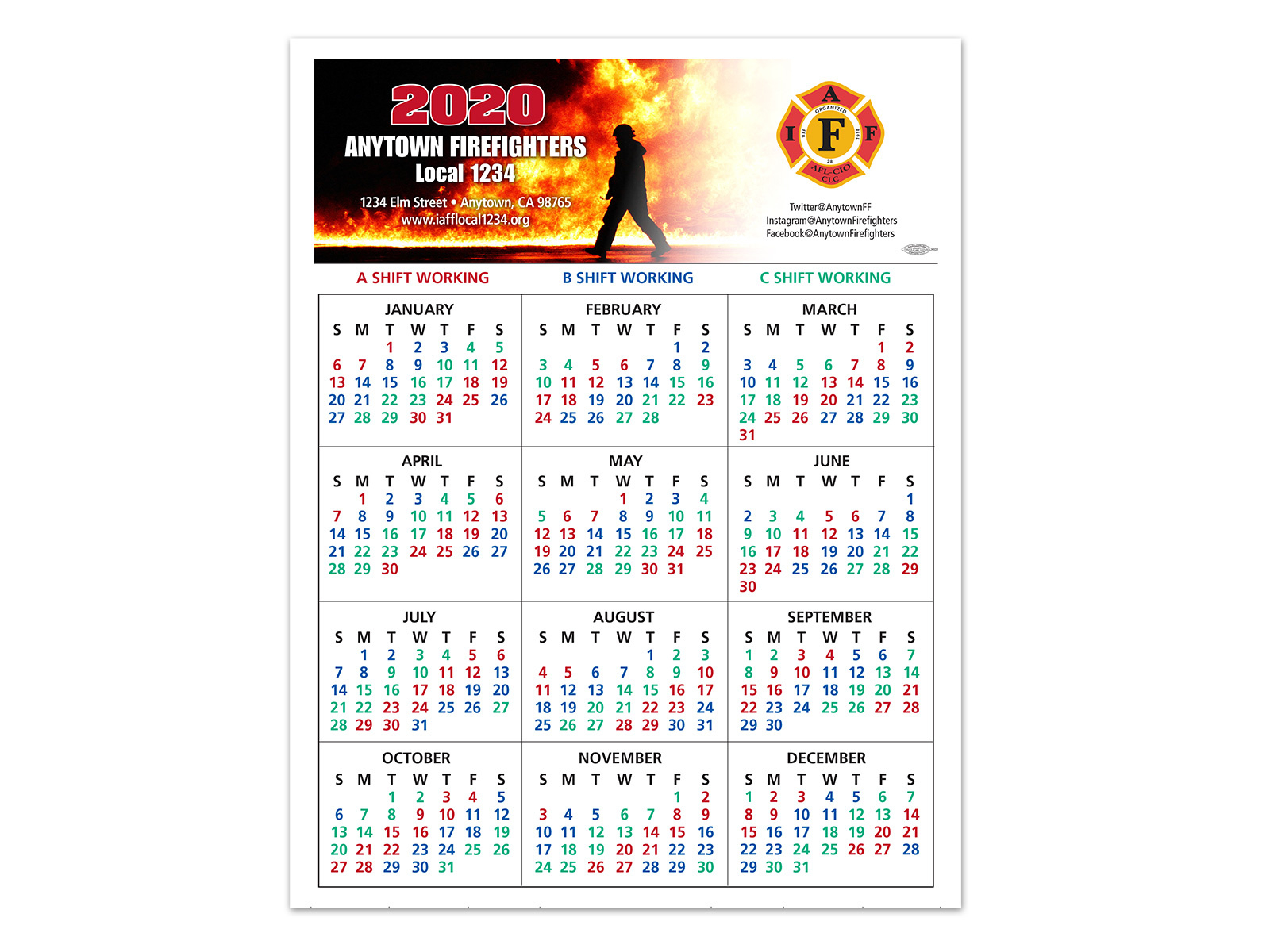 Shift Calendars — Firefighters Print &amp;amp; Design with regard to Printable Firehouse Name Of The Day Calendar 2025