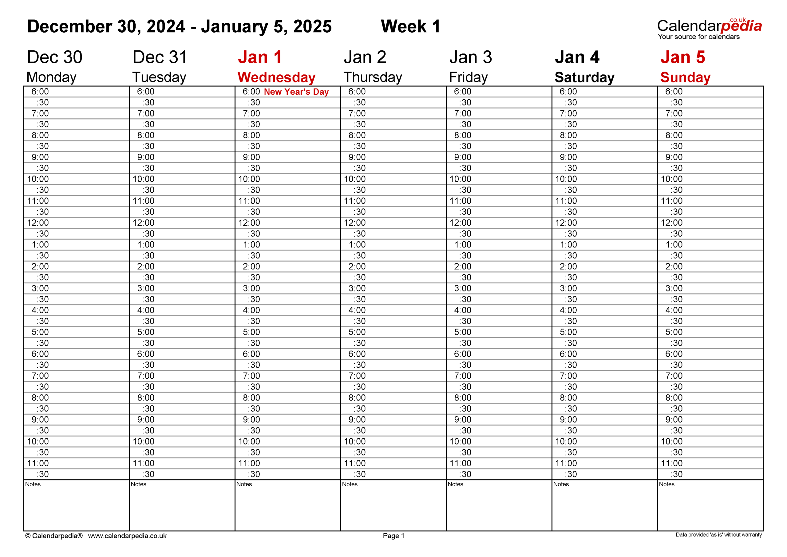 Weekly Calendar 2025 Uk - Free Printable Templates For Word within Weekly Calendar 2025 Hourly Printable