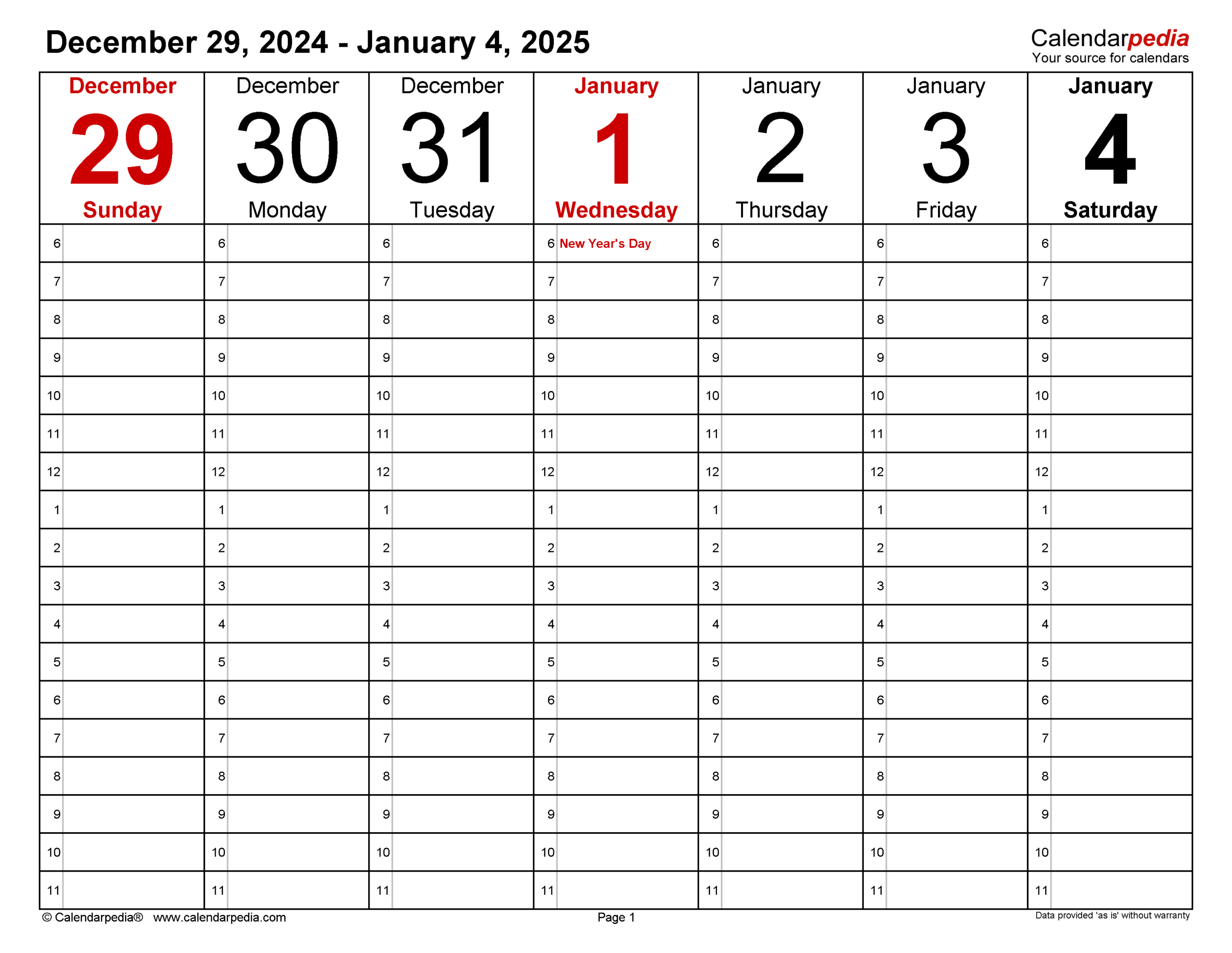 Weekly Calendars 2025 For Pdf - 12 Free Printable Templates for Printable Blank Weekly Calendar 2025