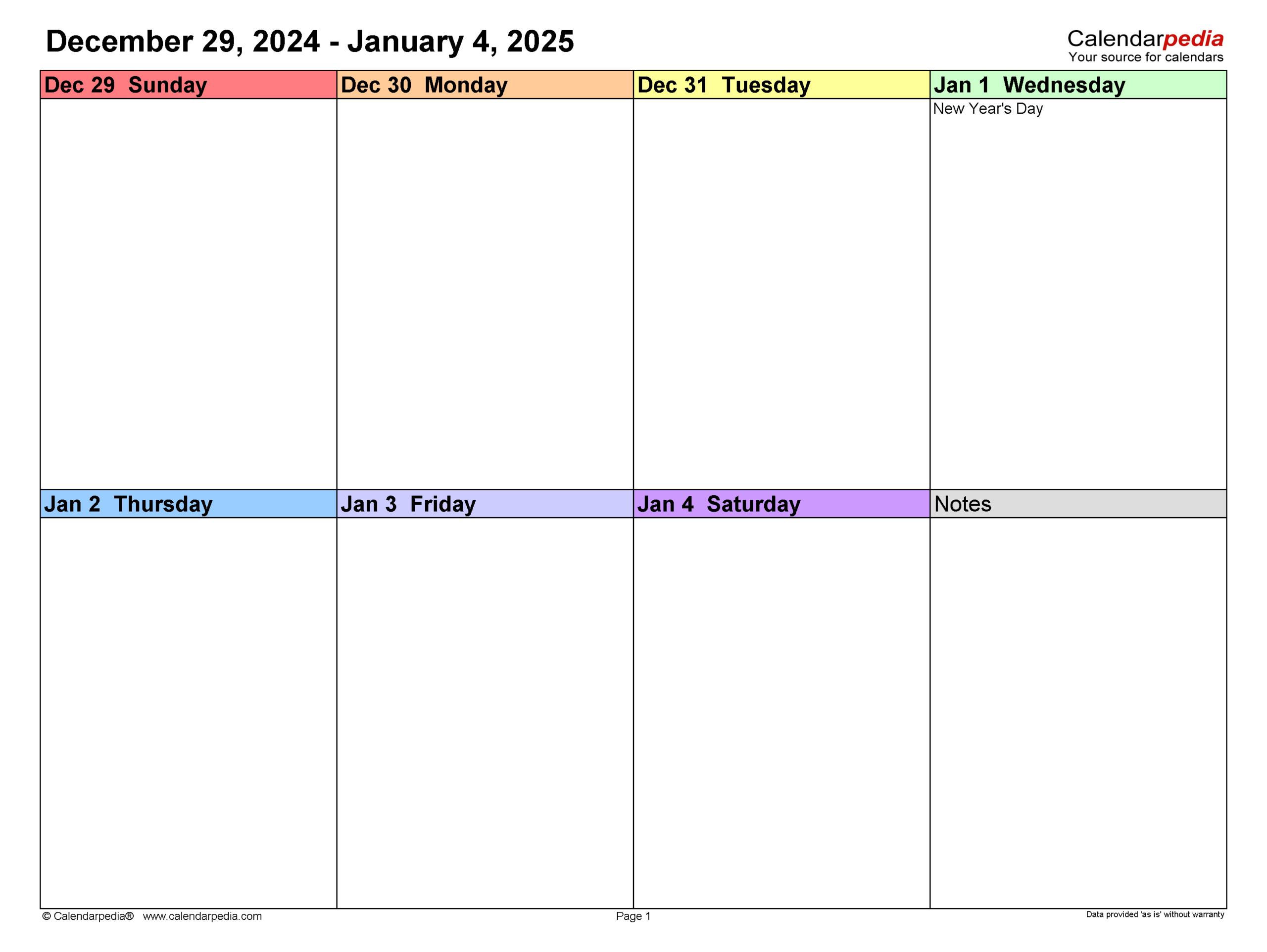 Weekly Calendars 2025 For Pdf - 12 Free Printable Templates pertaining to Blank Free Printable 7 Day Weekly Calendar 2025